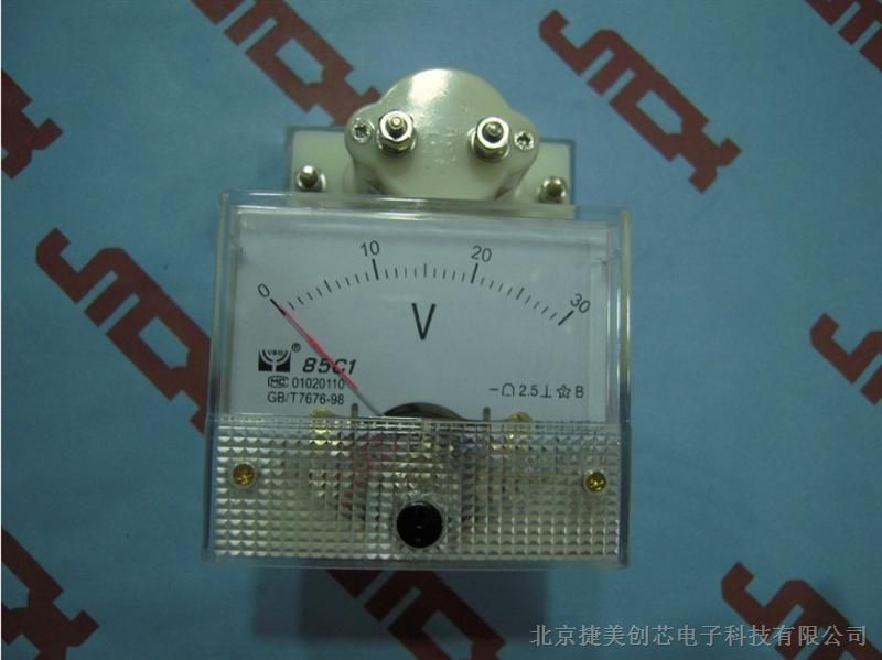 供应85C1指针式 机械表头 直流电压表头 开关板表 小表头DC5V-500V
