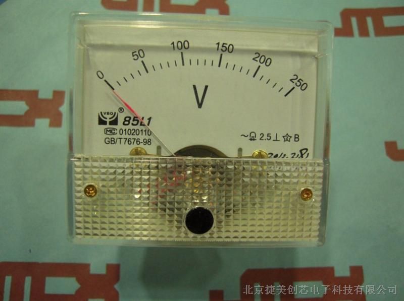 供应指针式交流电压表85L1型AC250V机械表头 模拟表头 小表头 板表