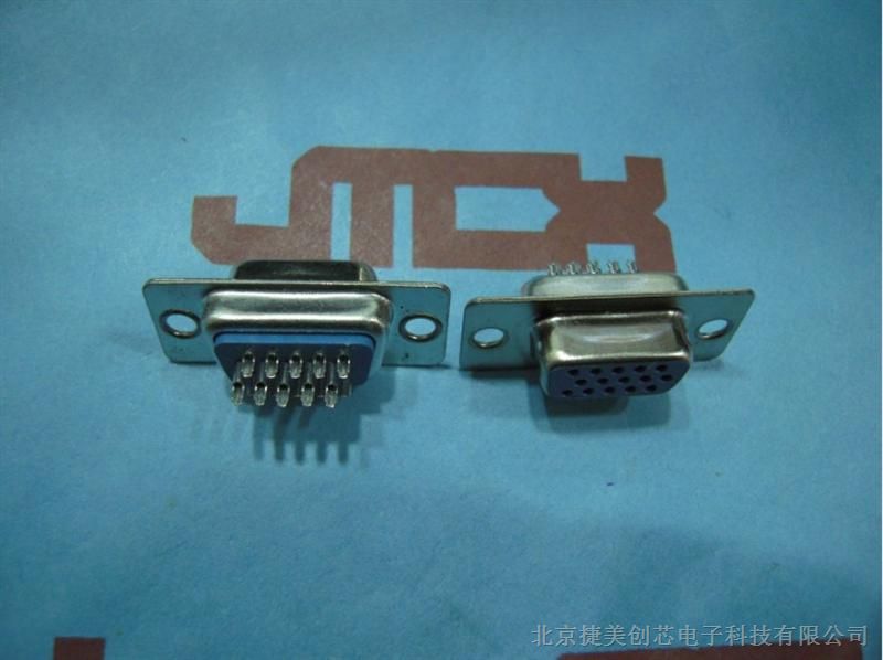 DB15焊孔母头三排15孔视频线母头VGA15孔焊接头VGA焊接母头连接器