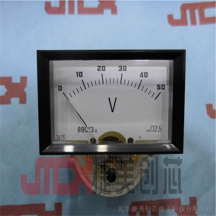 89C13A 50V指针式机械表头 直流电压表头 开关板表 微安电流表头